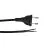 Noxion Euro Cavo di alimentazione Nero - C7 Europlug + Estremità aperte - 2m - 2 pole 0,75mm2
