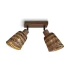 Good&Mojo Luce da soffitto Java Bambù Marrone | Adatto per 2x E27 
